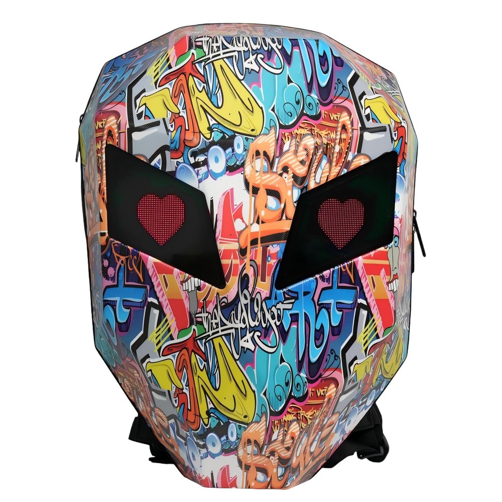 New Cool Tech LED Motorcycle Iron Man Backpack with Illuminated Eye Display