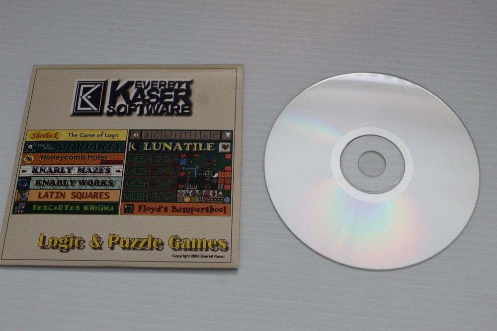 Logic & Puzzle Games Software Everett Kaser CD-ROM 2002 Shareware PC