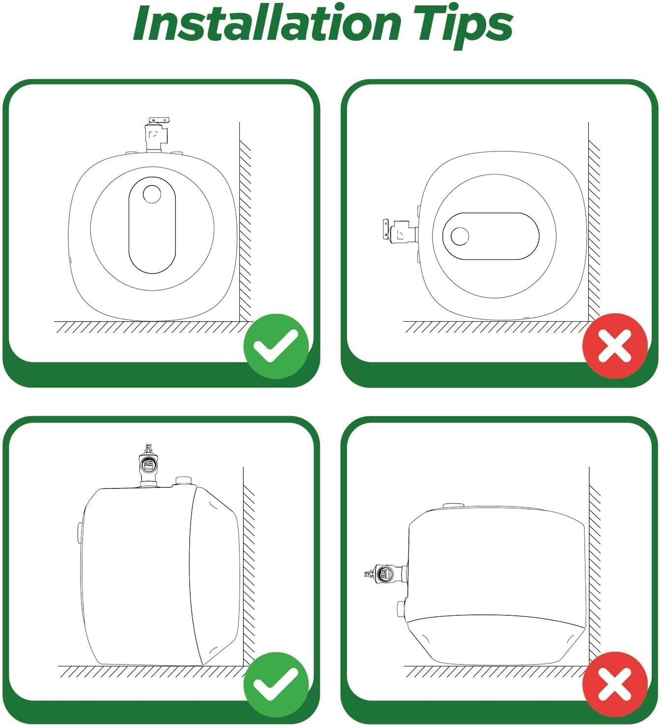 FOGATTI 8.0 Gal Mini Tank Water Heater 1440W Instant Hot Boiler Under Sink