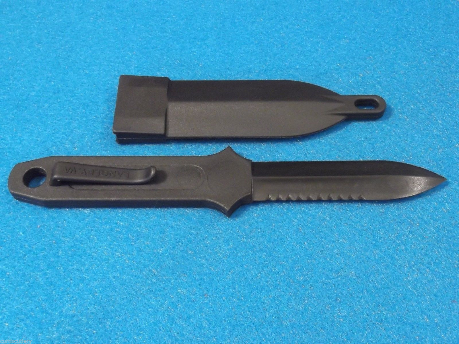 CIA Sticker Neck Knife M4259 non-metal polycarbonate double edge dagger 7"