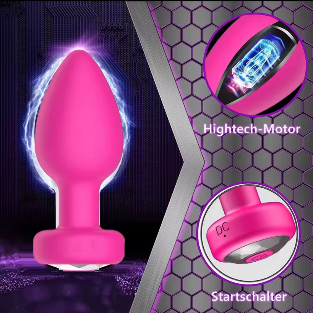 Remote Control Vibrating Butt Plug, Silicone Anal Plug Rechargeable Waterproof