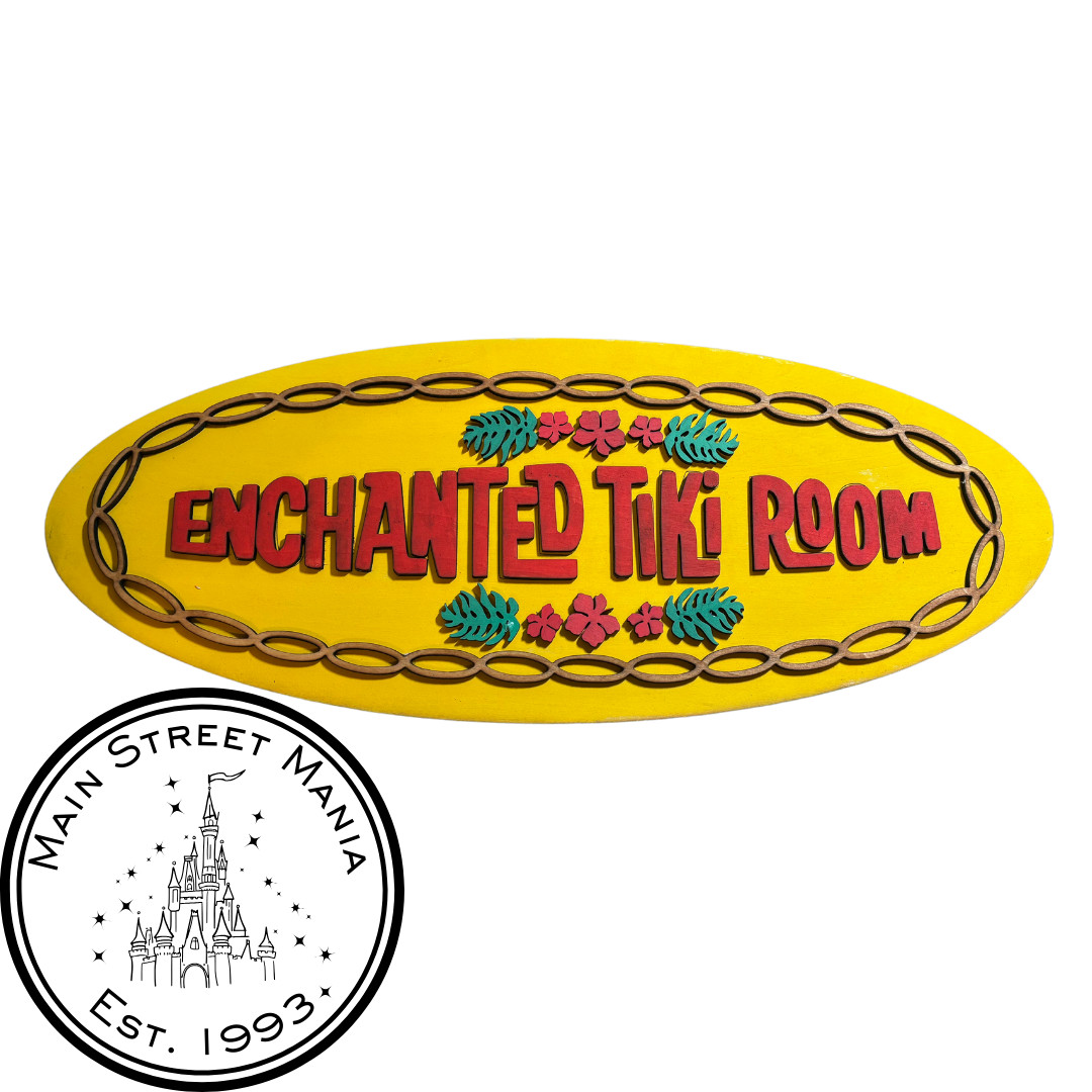 Enchanted Tiki Room Attraction Sign Disney Inspired