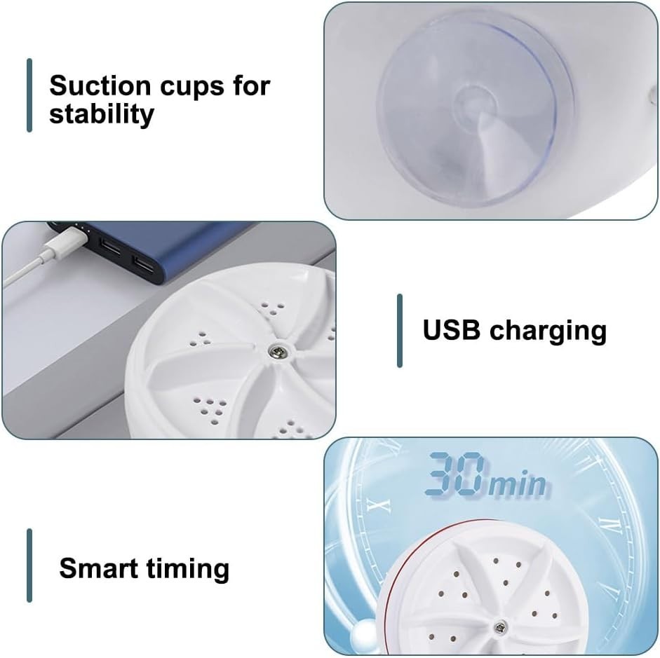 Portable USB Turbine Washing Machine