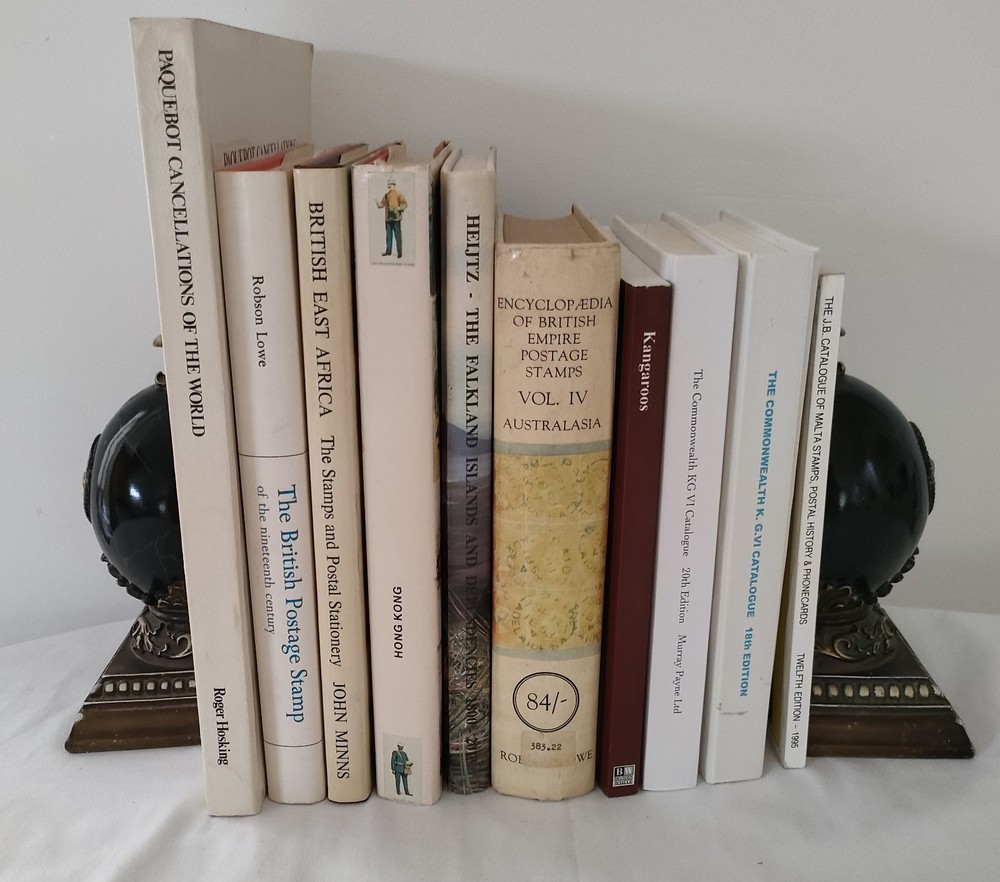 Collection of 10 Philatelic Stamp Collecting Catalouges & Reference books