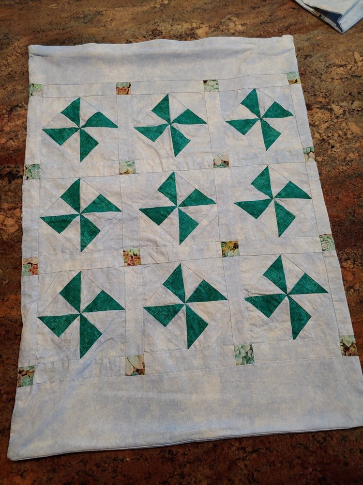 2 Machine Stitched STD Windmill Handmade Pillowcases Zip 25x18