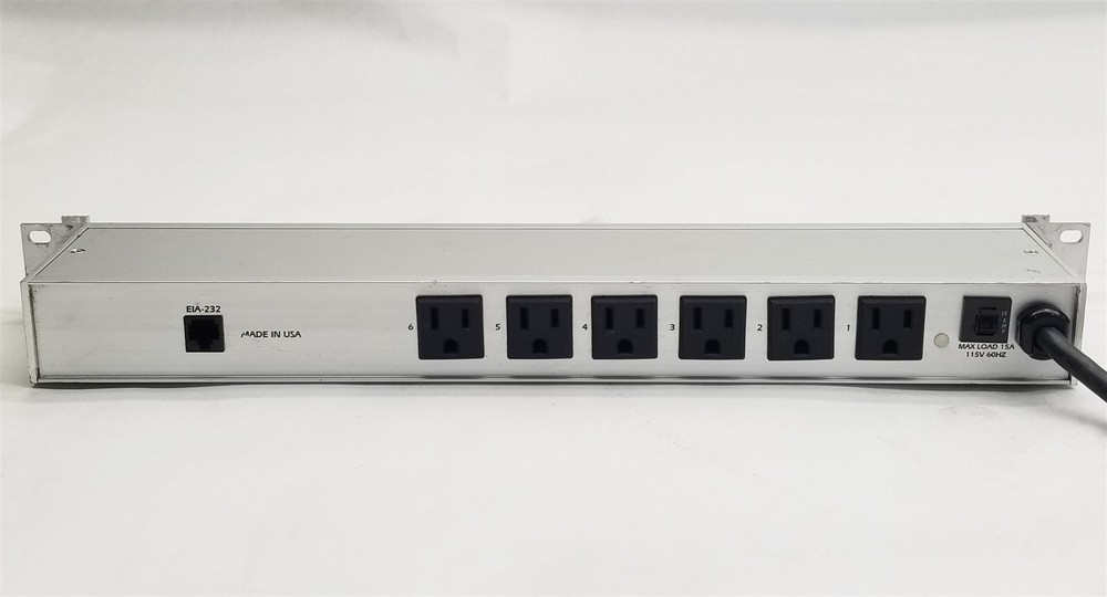 BayTech RPC-2 RPC2 Rack Mount 1U 6-Outlet Remote Power Control Unit PDU