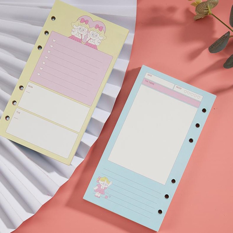 A6 Refill Papers for A6 Loose-leaf Notebook A6 Binder Planner Journal 80 Sheets