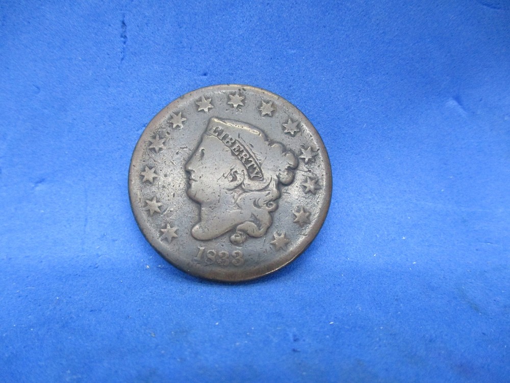 1833 Good (G) Coronet Head Large Cent
