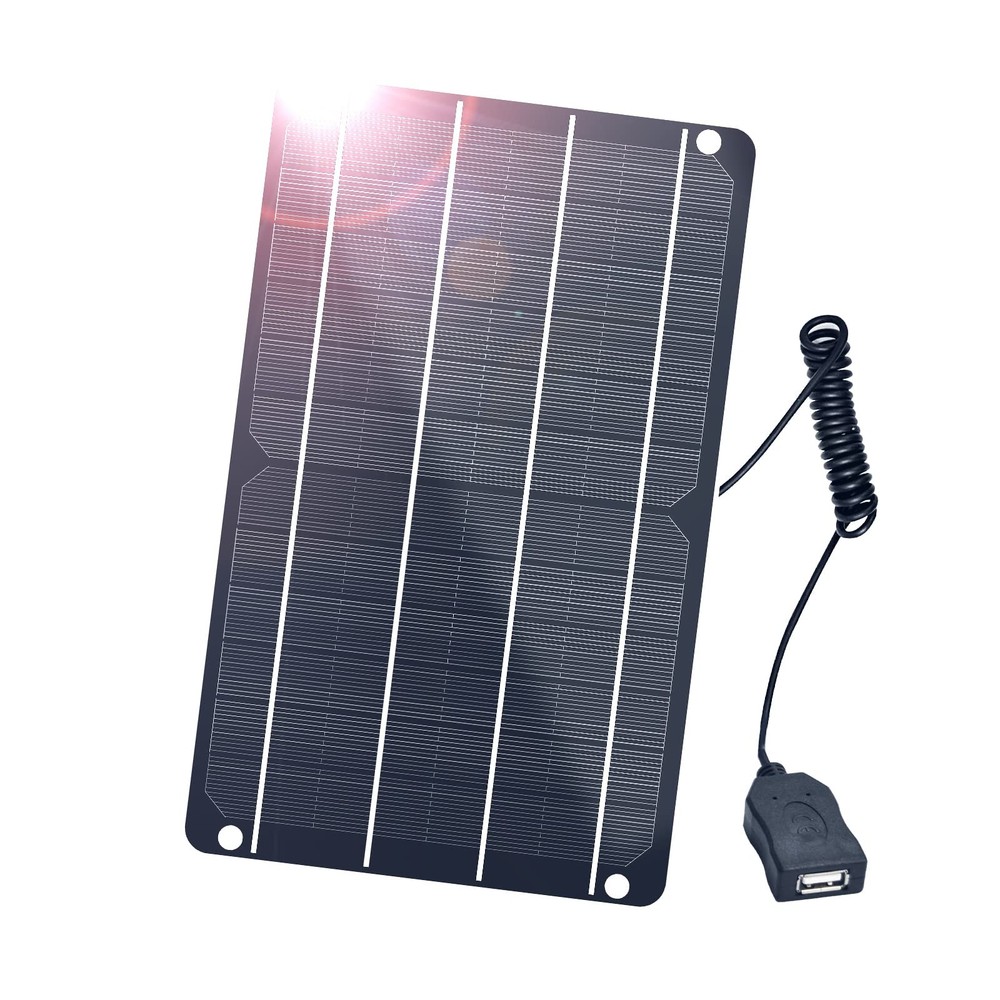 FlexSolar 6W Mini USB Solar Panel, IP67 Waterproof Monocrystalline Module DIY...