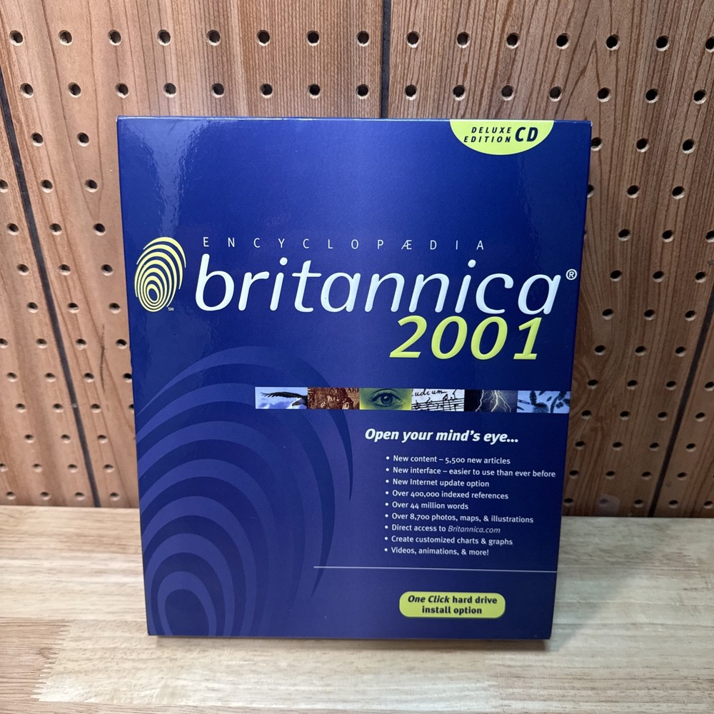 Encyclopedia Britannica 2001 Deluxe Edition CD for Windows 2 Disc