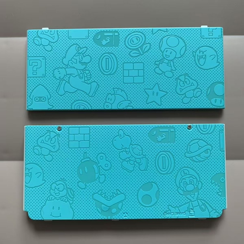 Rare! designTurquoise Mario Pattern Replacement Cover Shell for Nintendo New 3DS