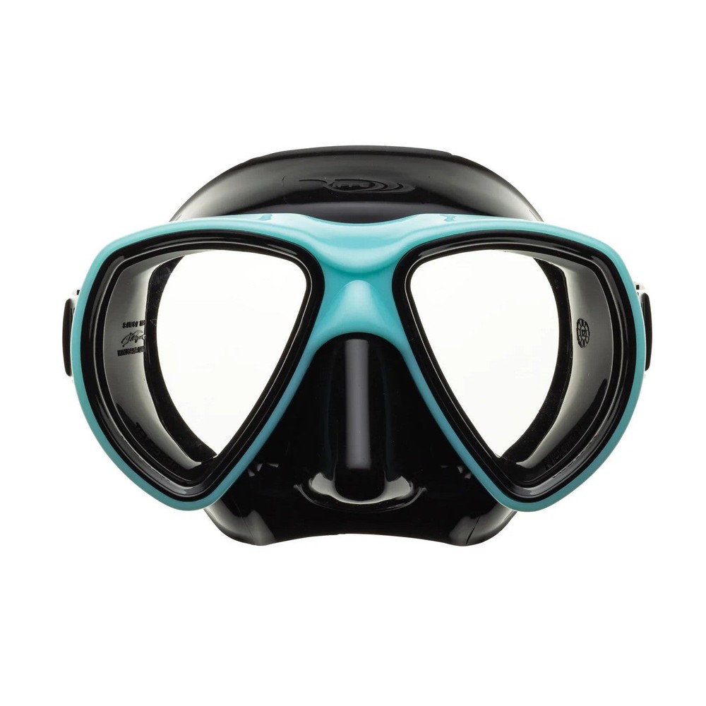 Open Box Riffe Nekton Scuba Dive Mask - Black Silicone/White Frame