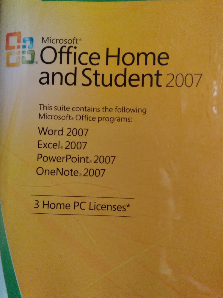 Microsoft Office Home and Student 2007 CD/DVD-ROM Windows XP