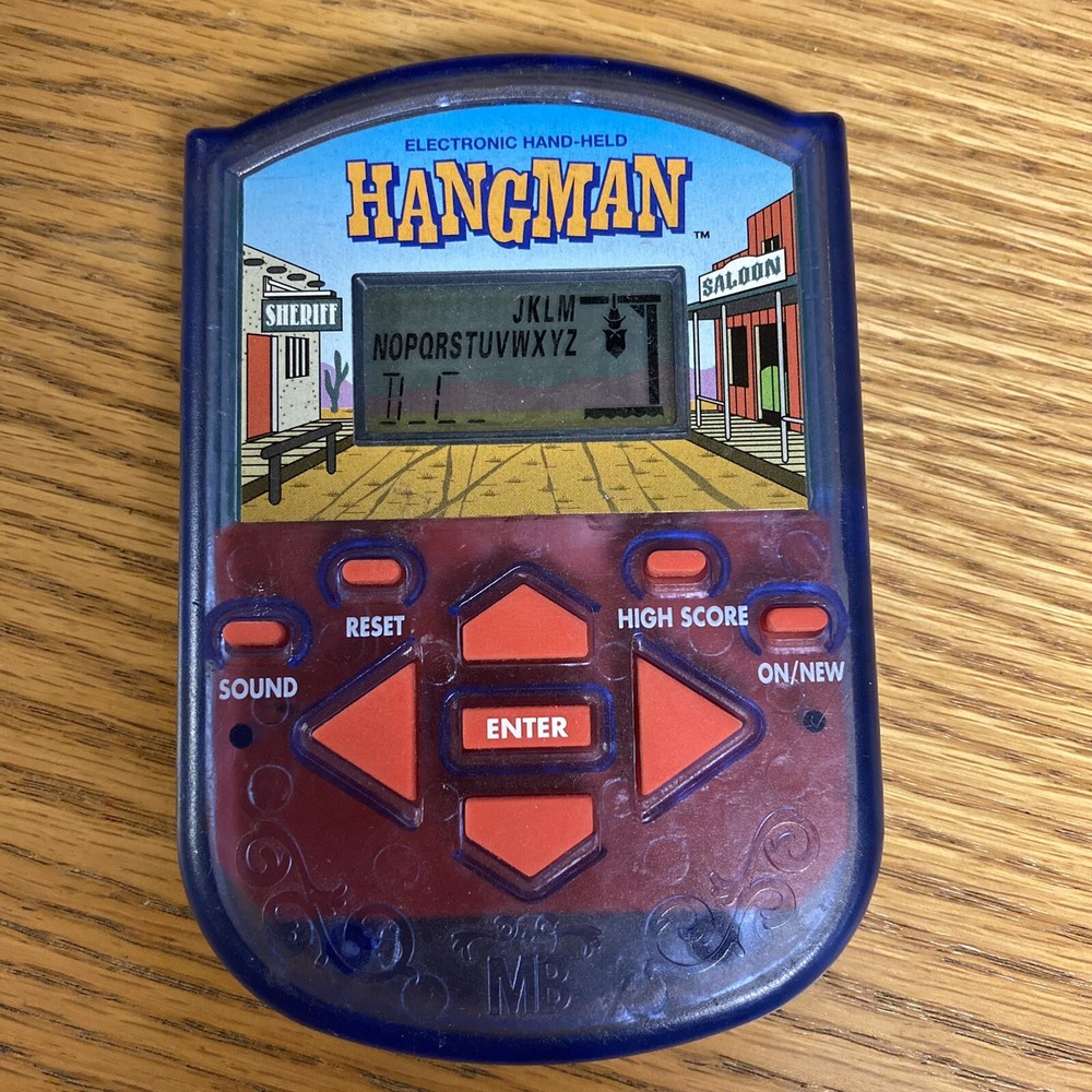 1995 Hangman Handheld Milton Bradley Tested Working