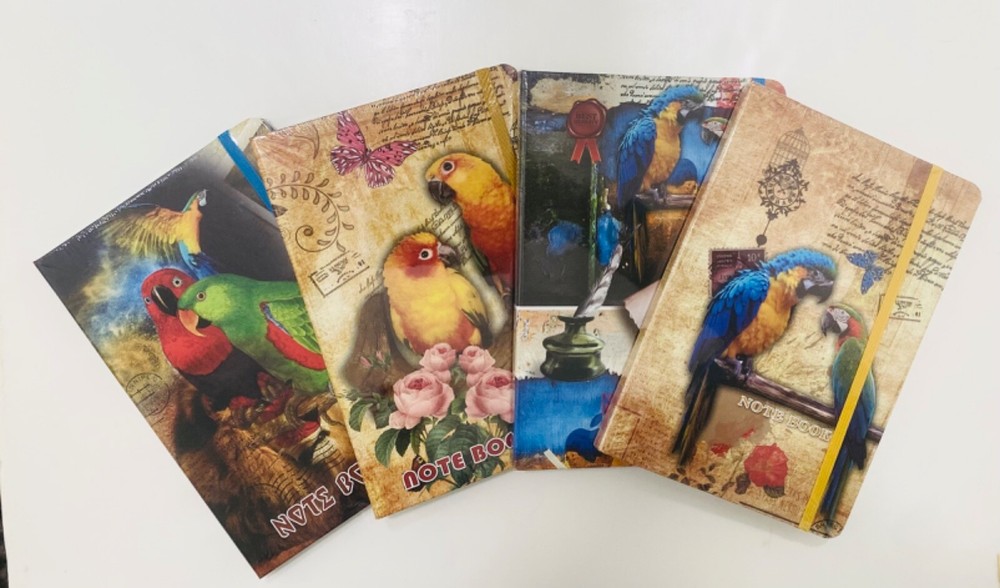 Notebook with CONURE PARROTS
