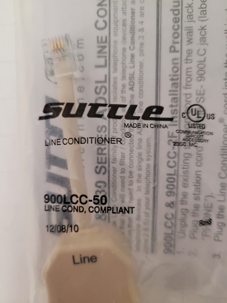Suttle 900LCC-50 Single Line Inline Conditioner ADSL Filter Conditioner