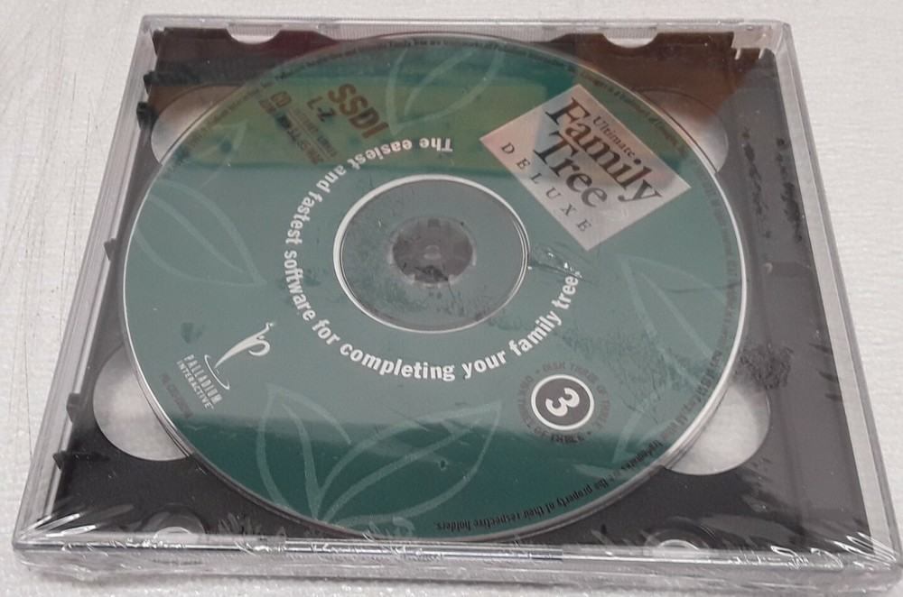 Palladin Interactive ULTIMATE FAMILY TREE Deluxe Version for WIN 3.1/95 Complete