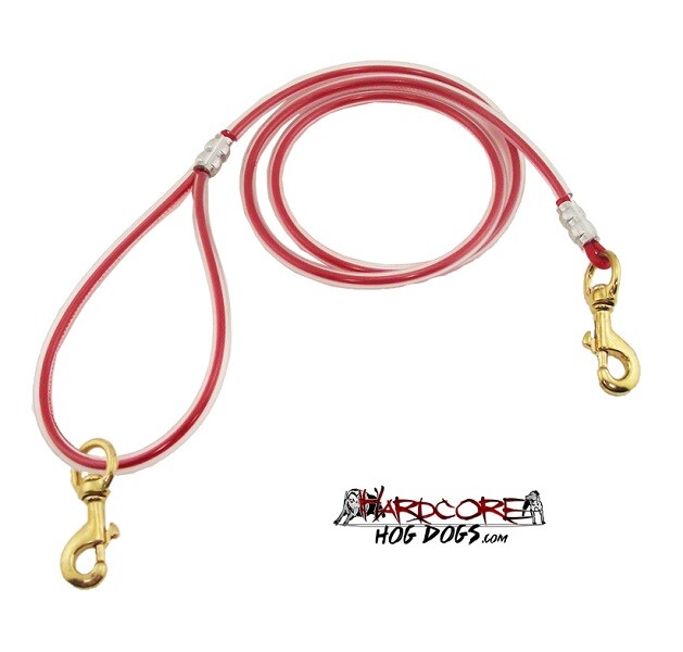 BASIC 4.5ft CABLE LEAD 1-DOG Version (BASIC) Brass Plated Snap on Both ends