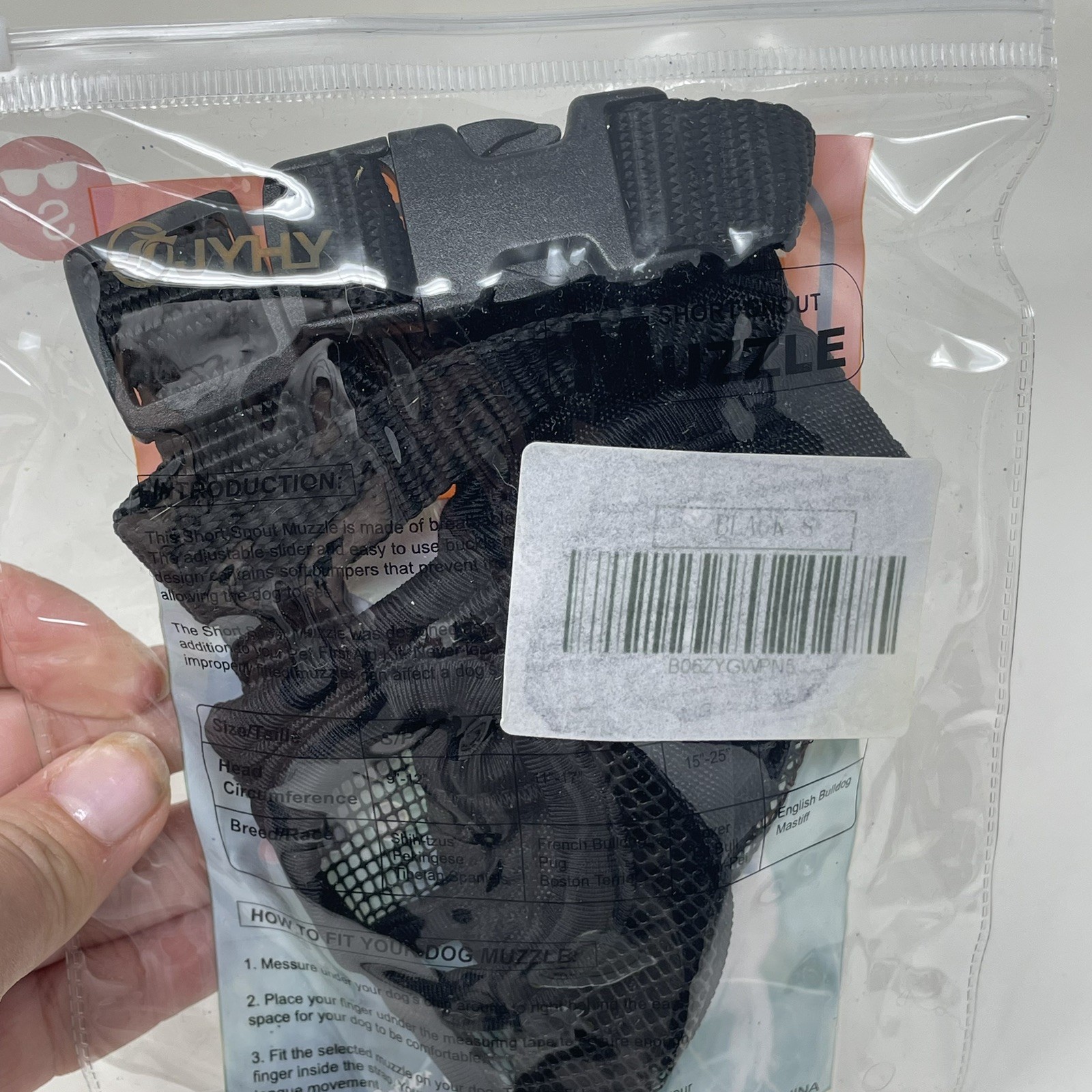 Short Snout Dog Muzzles Adjustable Breathable Mesh Muzzle Bulldogs Frenchies S