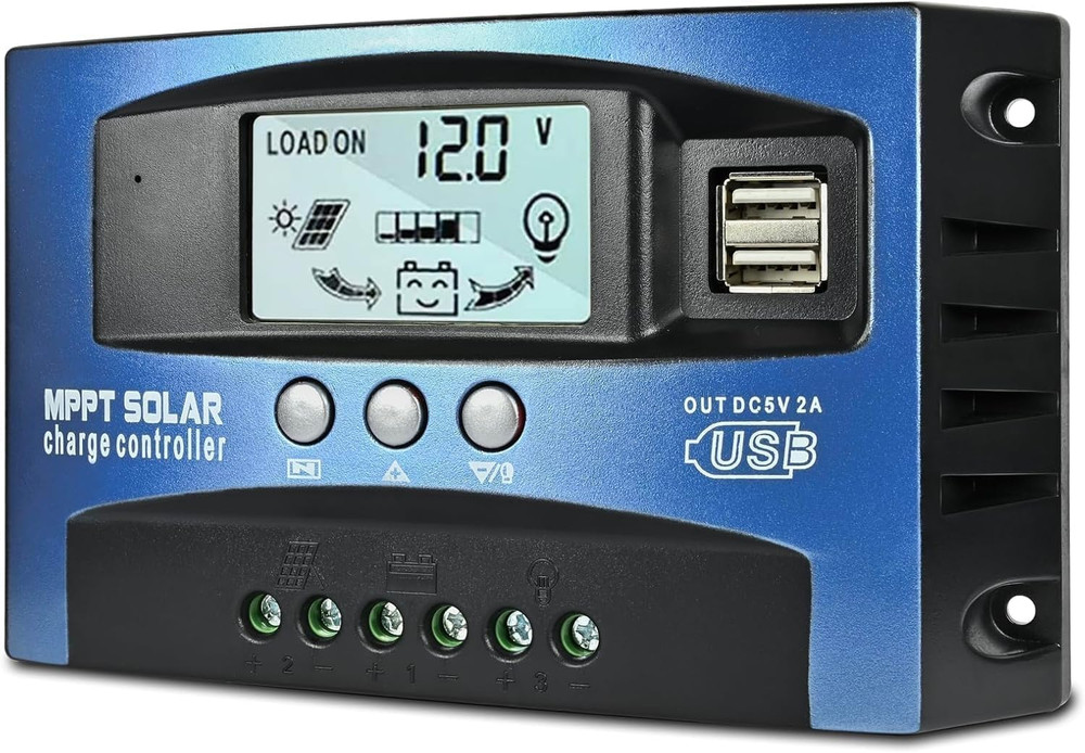 60A MPPT Solar Charge Controller, 12V/ 24V Solar Panel Battery Intelligent Regul