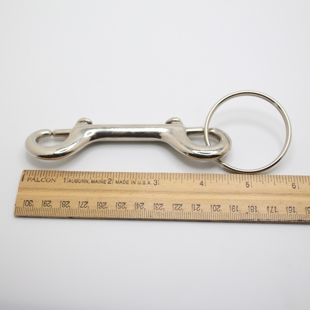 Double Ended Bolt Snap Hook with Ring, Trigger Clip, Equestrian Hardware