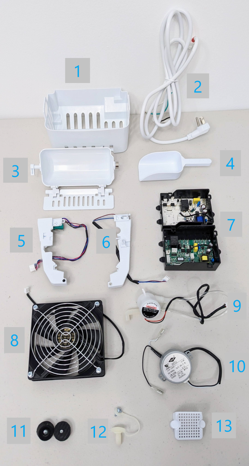 Insignia 26lb. Ice Maker OEM Replacement Parts NS-IMP26SLO /RD2 /WH2 /MT2