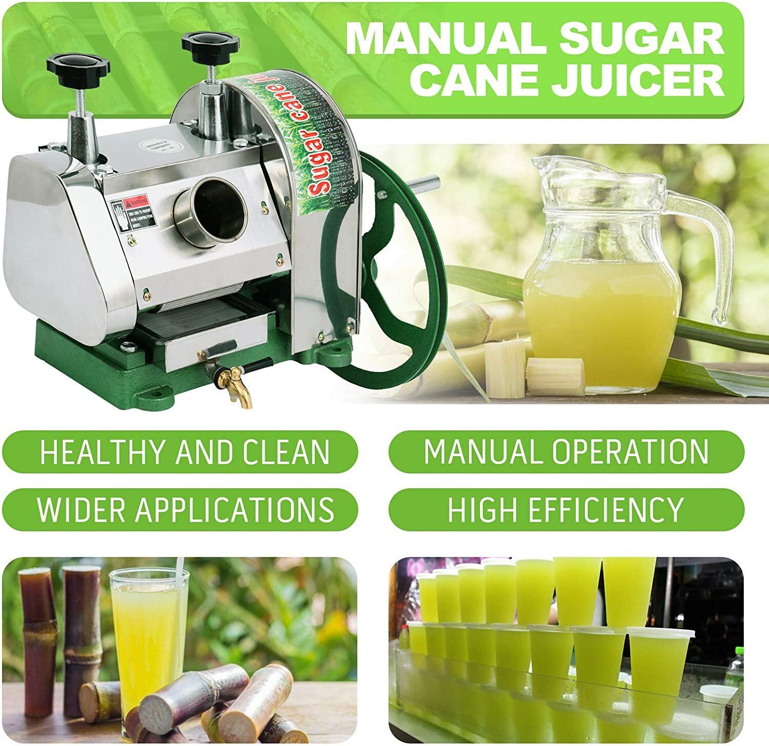 Commercial Sugar Cane Juicer Machine Juice Squeezer SugarCane Press Extractor