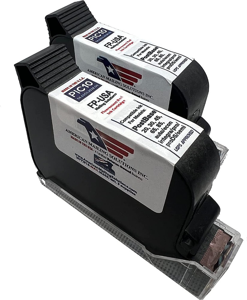 FP PIC10 Fluorescent Red Ink Cartridge replacement for PostBase machines