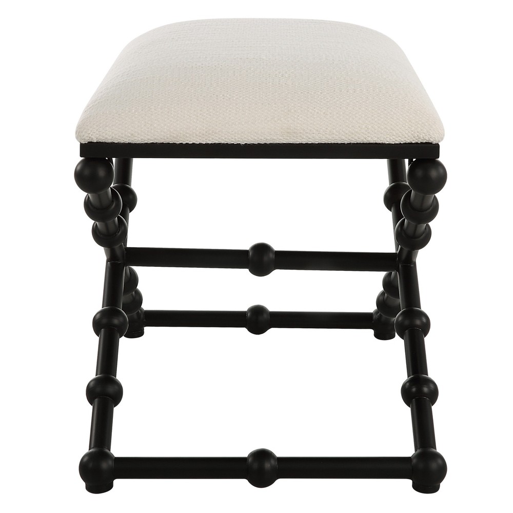 Uttermost 23782 Iron 24"W Iron Accent Stool - Black