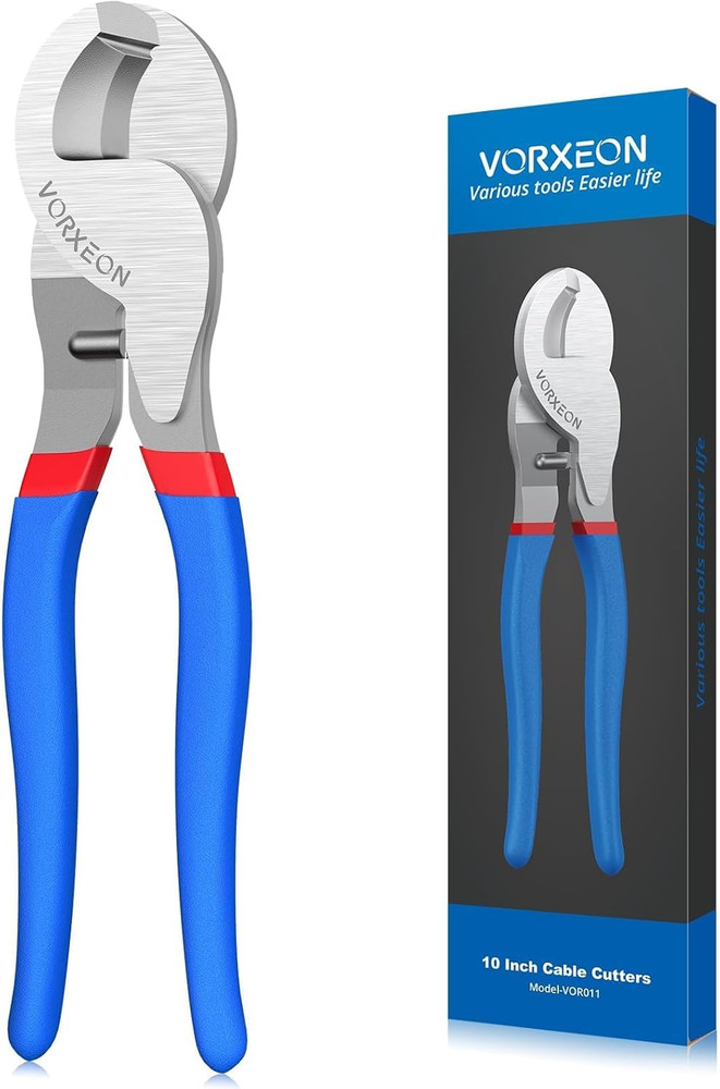10-Inch Cable Cutters Heavy Duty Wire Cutter High Leverage Electrical Cable C...