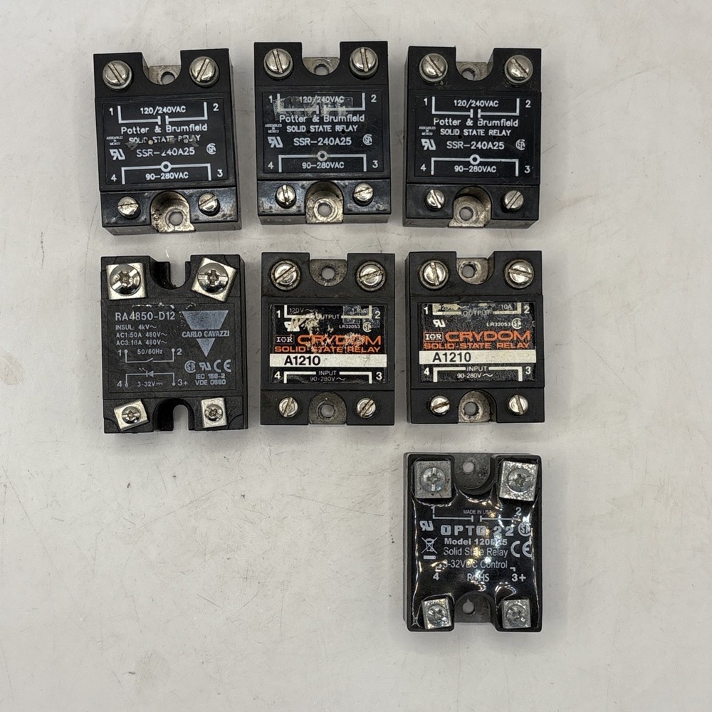 Lot Of 7 Assorted Solid State Relays