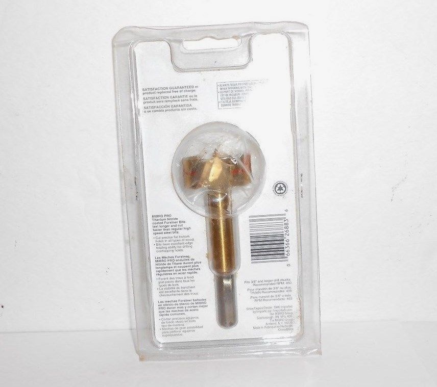 1 3/8 inch Mibro Pro Titanium Forstner Bit