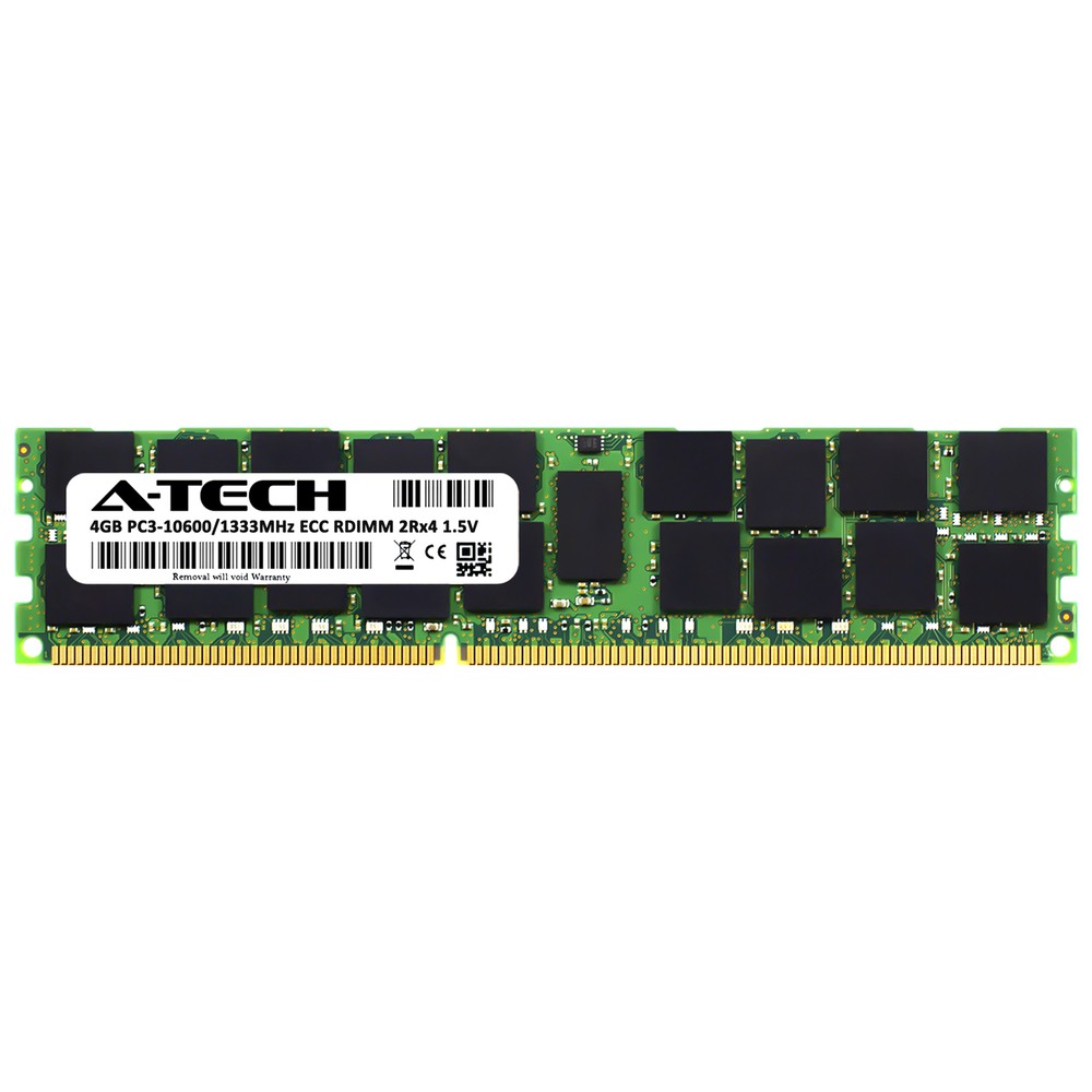 4GB 2Rx4 PC3-10600R ECC REG RDIMM (Dell A2626083 Equivalent) Server Memory RAM