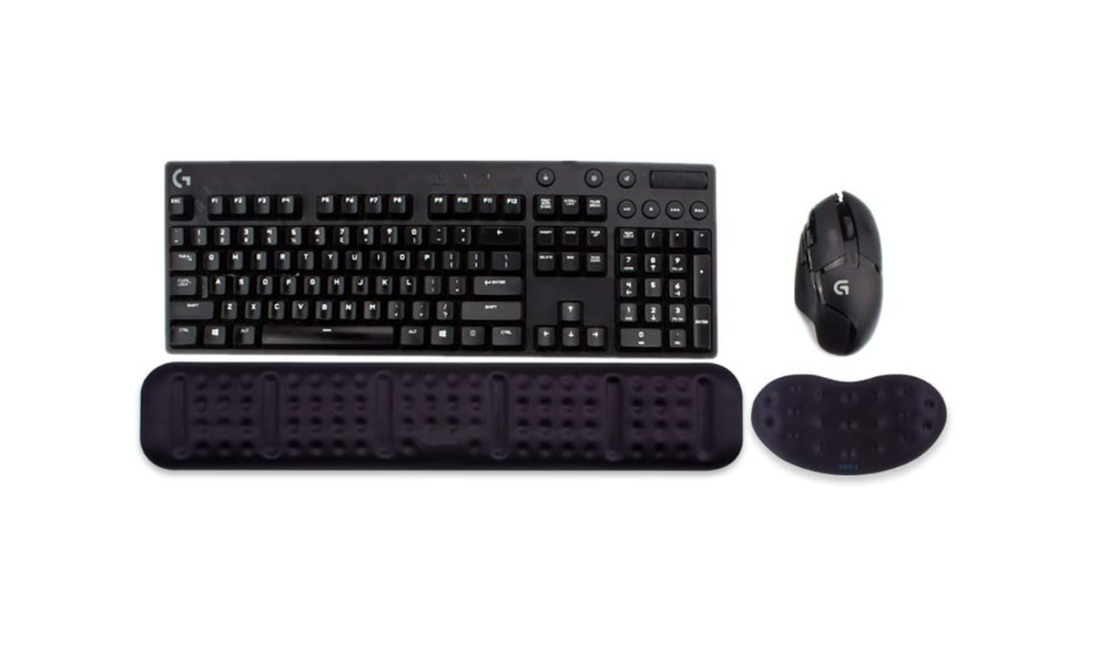 Ergonomic Keyboard & Mouse Wrist Rest Set, Memory Foam