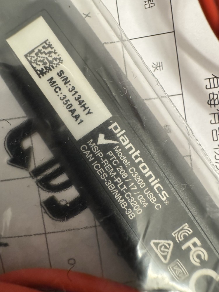 Plantronics C3200 Mono USB Headset with Microphone