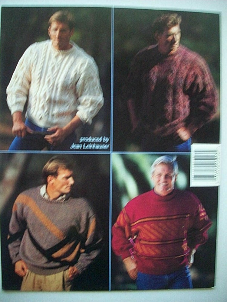 Designer Sweaters for Men knitting pattern sizes 36 38 40 42 44 46