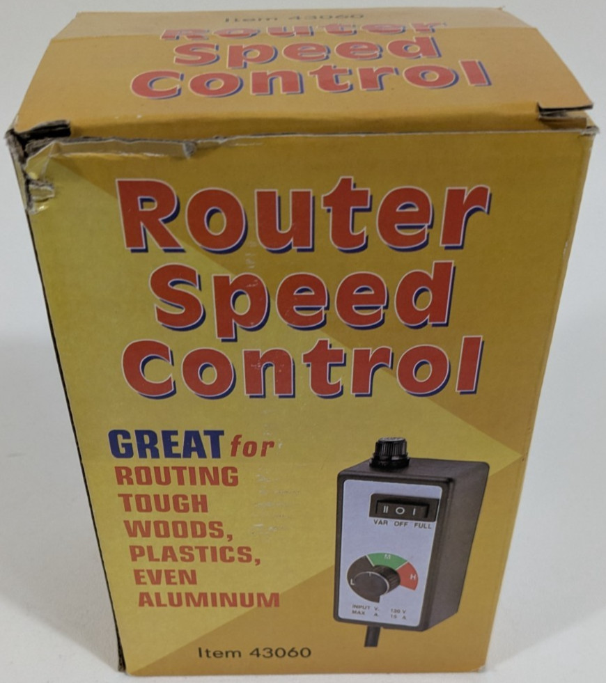 Router Speed Control Item #43060 Open Box Great Electronics Tool Supply