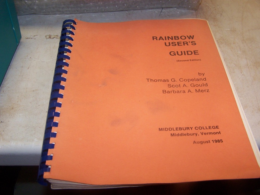 digital Rainbow User's Guide by Middlebury College