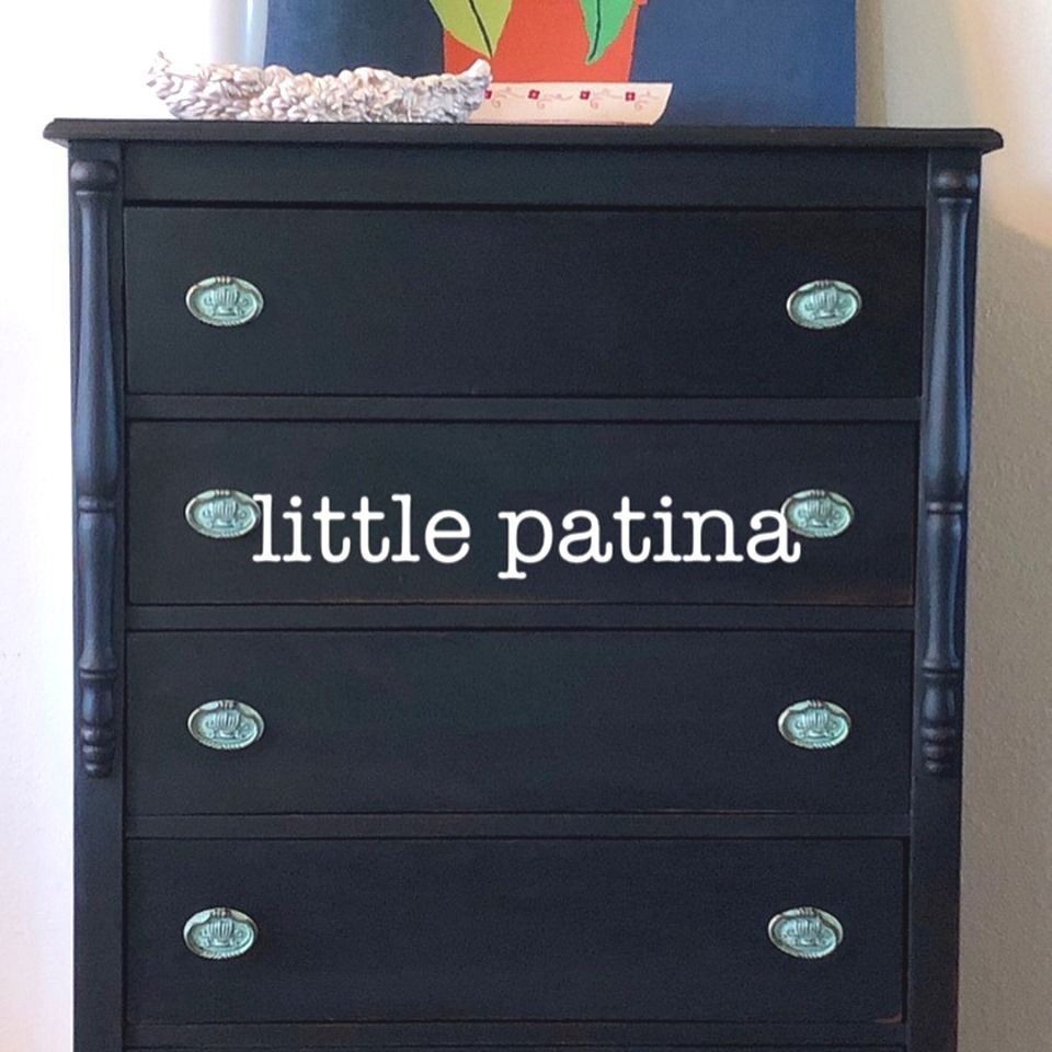 2-3/8" Oval Bail Pull with Decorative Crown Center Verdigris