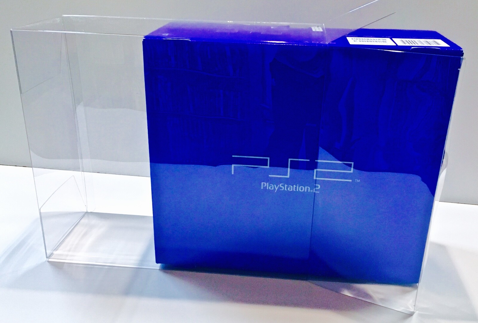 1 Console Box Protector For PLAYSTATION 2 PS2 FAT Blue Box Size  Display Case