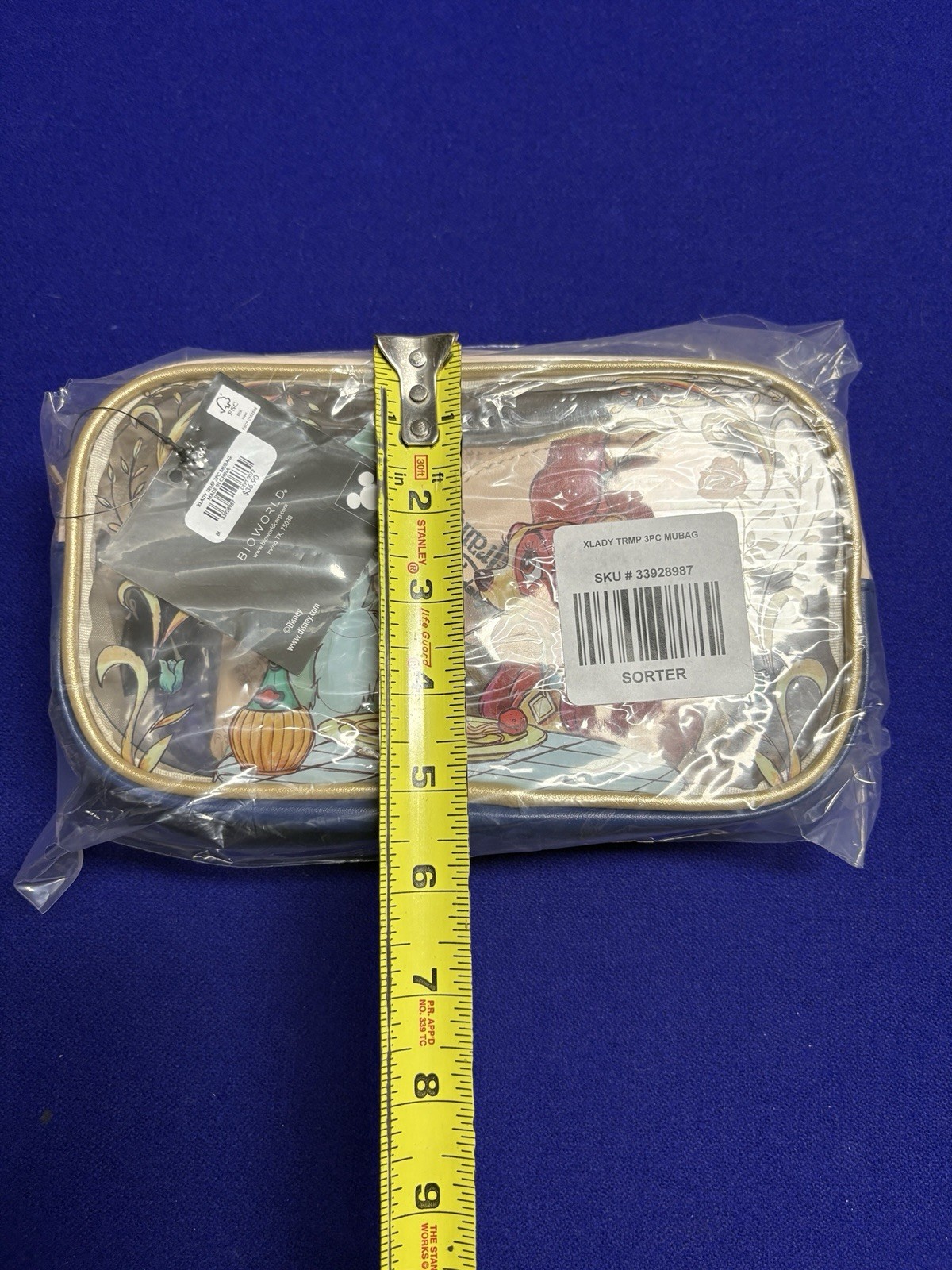 Disney Lady & The Tramp 3 Piece Makeup Bag Set New Exclusive