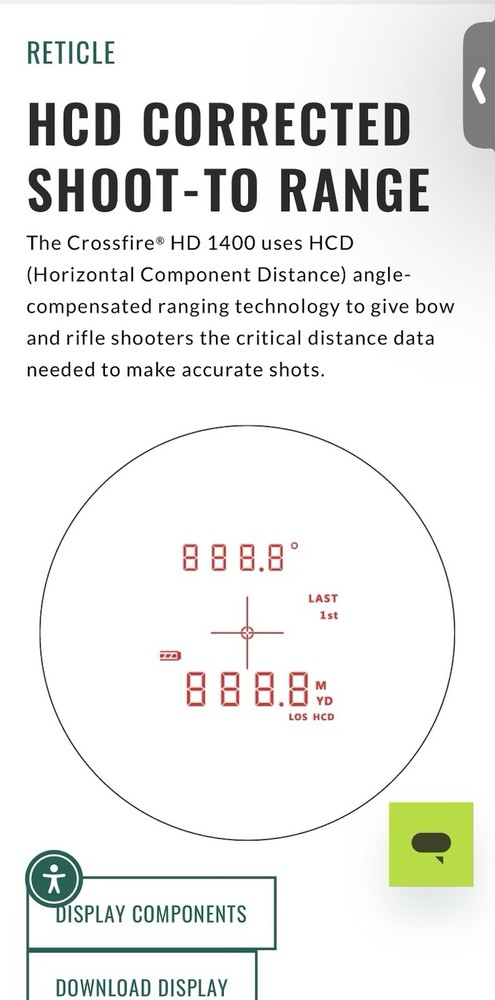 Vortex Optics Crossfire HD 1400 Laser Rangefinder LRF-CF1400