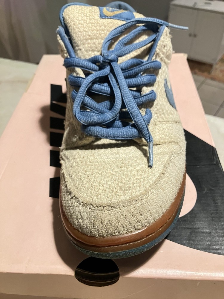 Size 10 nike sb dunk lows blue hemps