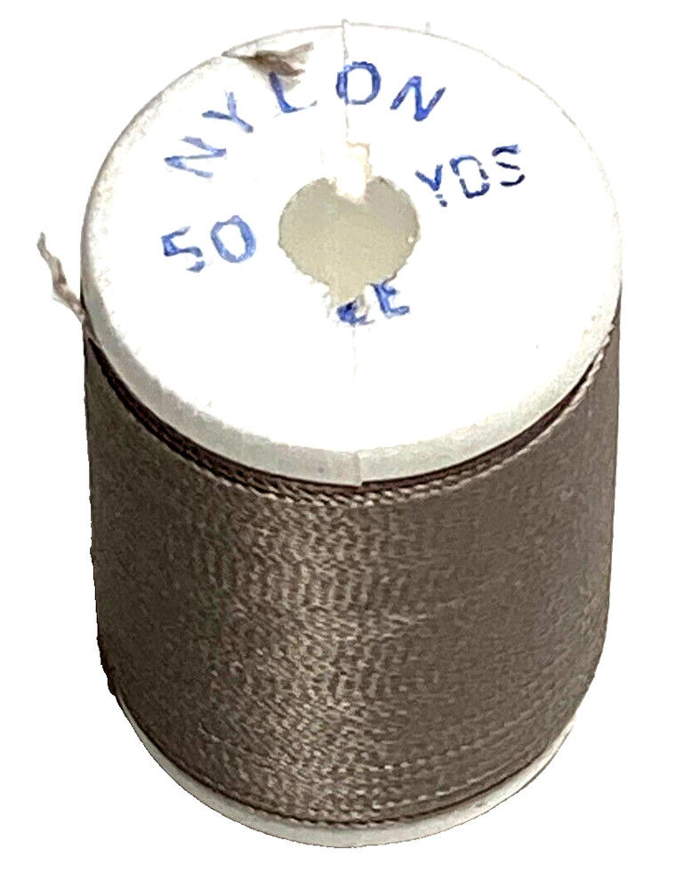 Gudebrod Nylon Thread Gray Ash Metallic Type EE 50-Yard Spool