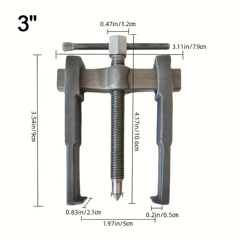 4 in Industrial Two-Jaw Puller - Bearing & Gear Removal for Mechanical Repairs