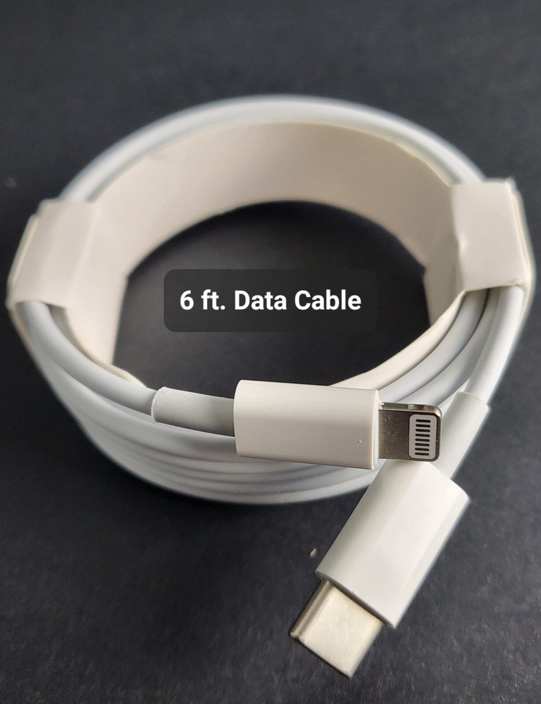 Upgraded iphone 20W Rapid Charge USB-C Wall adapter + C-L Data Cable 1/2/3 meter