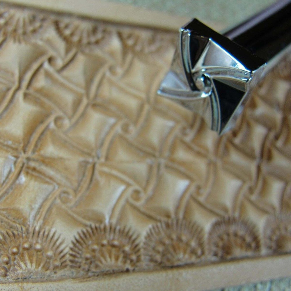 Leather Stamping Tool - E685-S Small Crazy Legs Geometric Stamp