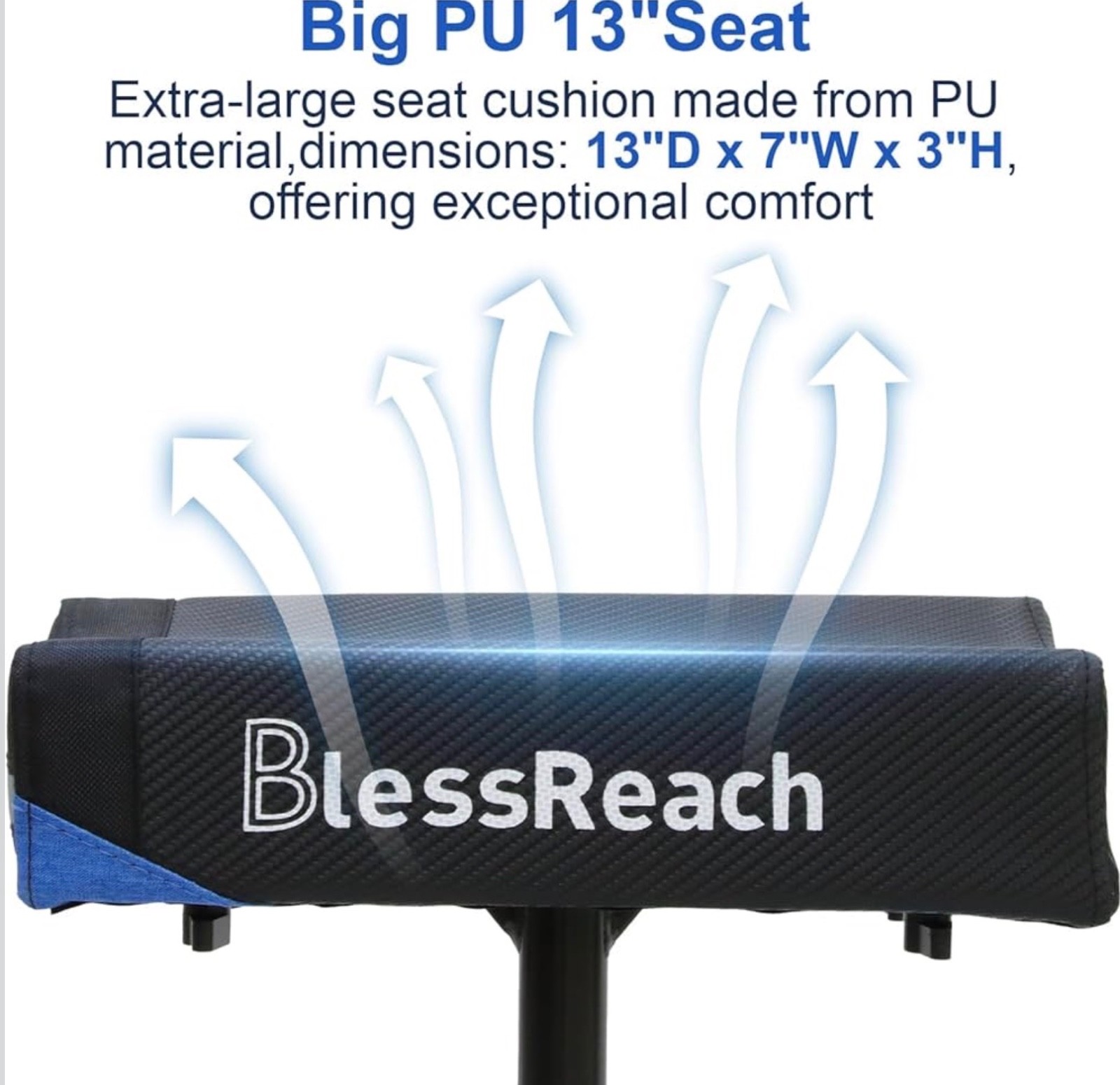 BlessReach - Steerable Knee Scooter for Adults With Dual Braking System (Blue)