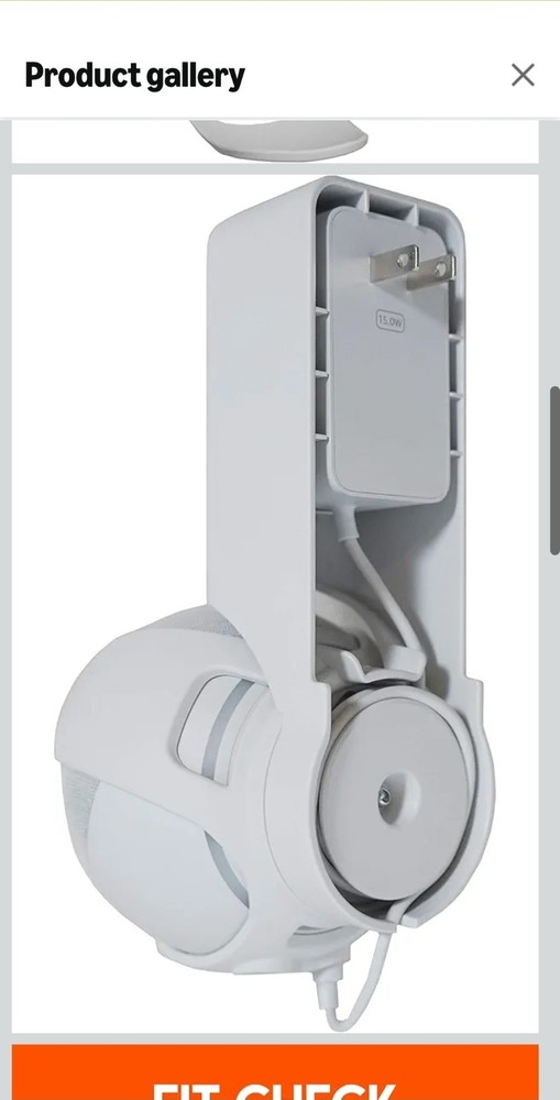 Echogear Outlet Hanger White For The Amazon Echo Dot 4th Gen