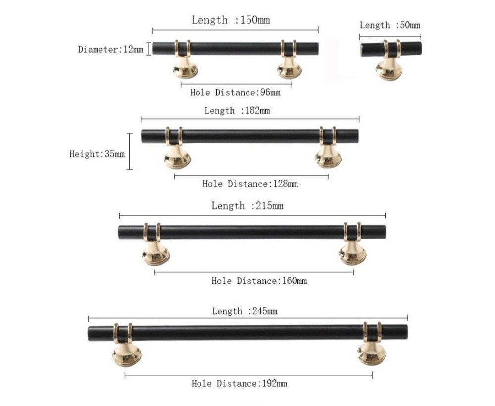 Chrome Cabinet Door Black Silver Gold Handle Kit T Bar Drawer Pull Kitchen